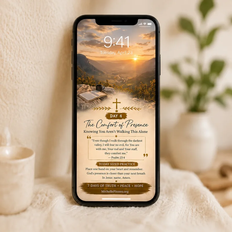 A phone showing a daily lock screen