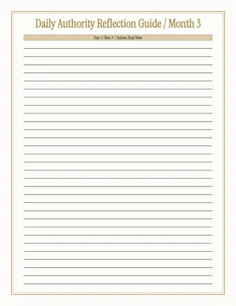 Daily Authority Reflection Guide, month 3