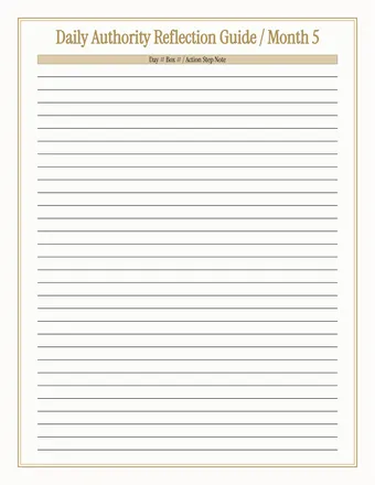 Daily Authority Reflection Guide, month 5