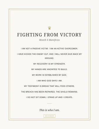Manifesto, month 6